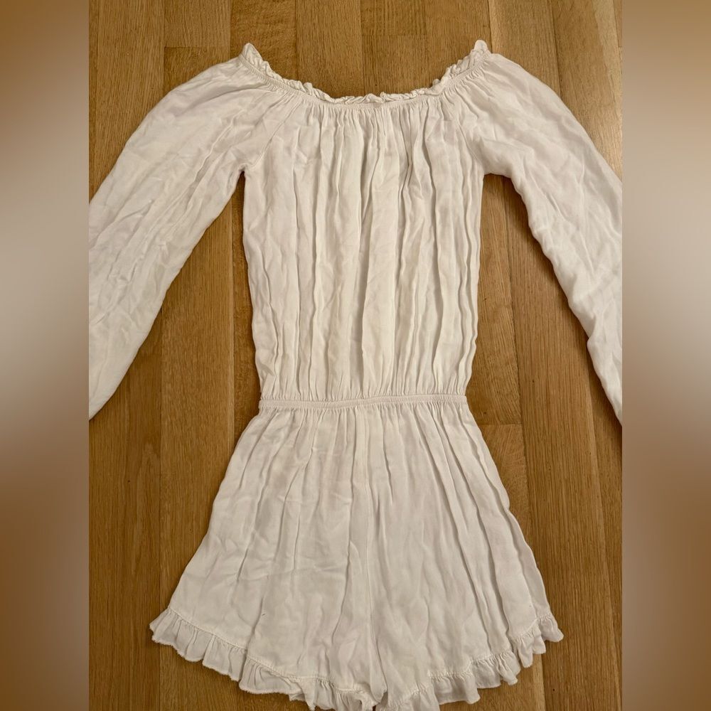 White Off-Shoulder Romper - Picture 5 of 5